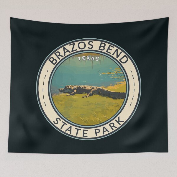 Item preview, Brazos Bend State Park Texas Illustration Travel Art Badge designed and sold by KrisSidDesigns.