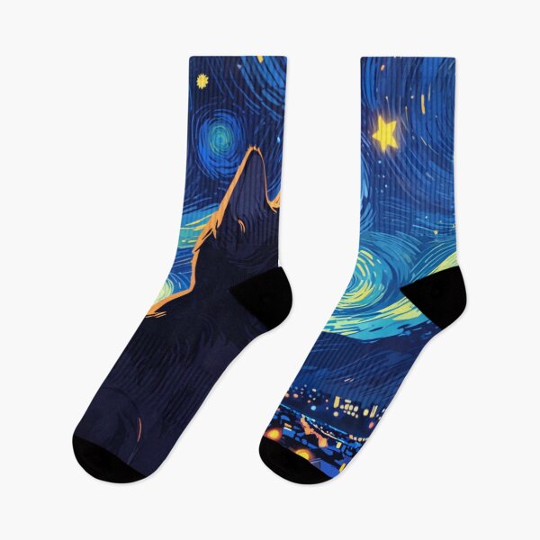 Item preview, Starry Night Cat A Van Gogh Inspired Digital Artwork designed and sold by Life is cat.