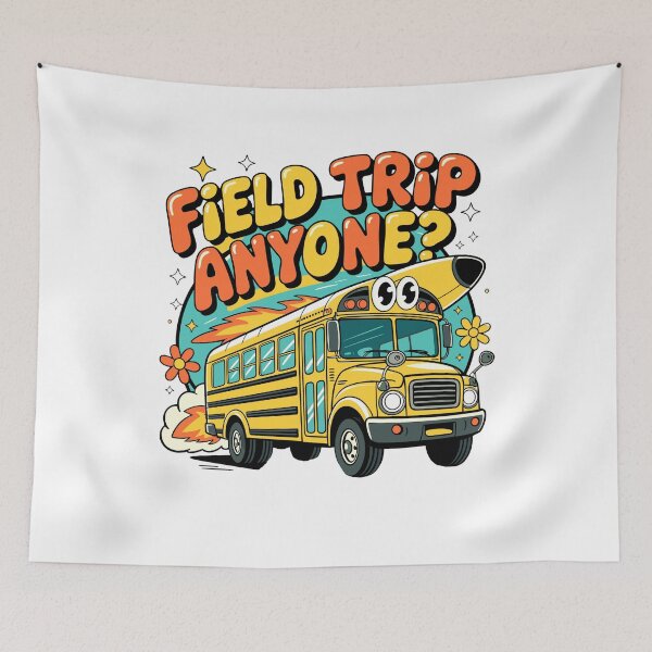 Item preview, Field Trip Anyone? Cute Cartoon School Bus T-Shirt for Teachers & Students designed and sold by designleon19.