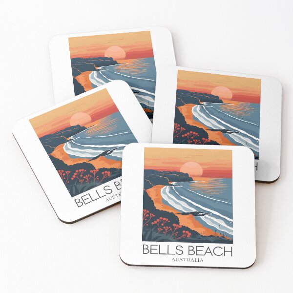 Item preview, A Pop Art Travel Print of Bells Beach - Australia   designed and sold by StudioRedKoala.