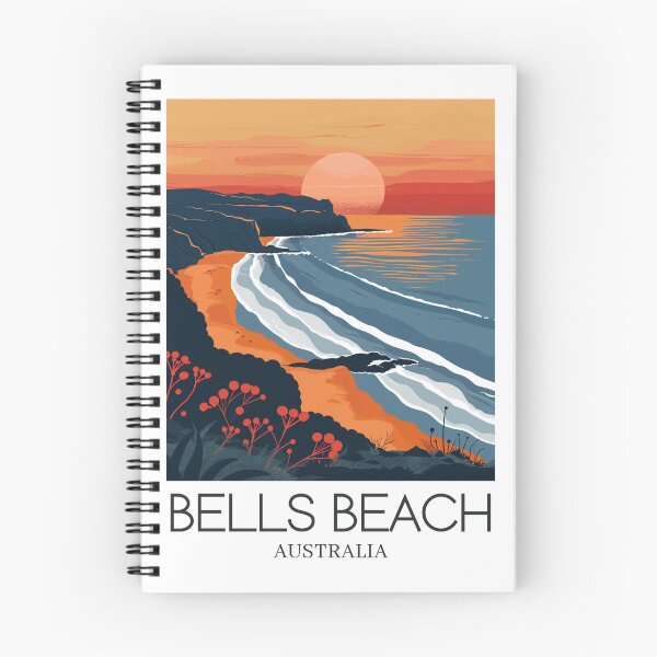 Item preview, A Pop Art Travel Print of Bells Beach - Australia   designed and sold by StudioRedKoala.