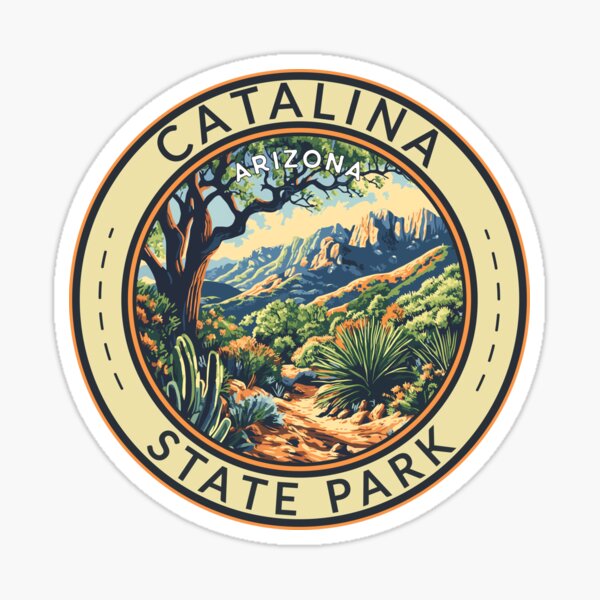 Item preview, Catalina State Park Arizona Travel Art Badge designed and sold by KrisSidDesigns.