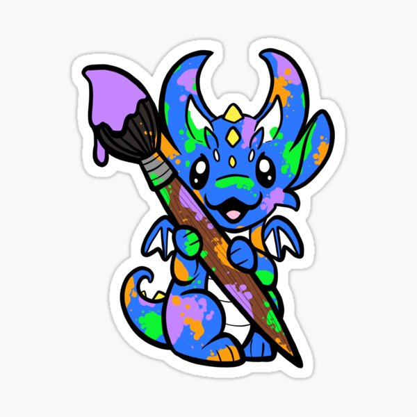 Painter Dragon Sticker