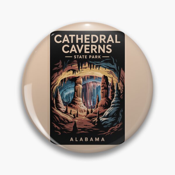 Item preview, Cathedral Caverns State Park Alabama Travel Art Vintage designed and sold by KrisSidDesigns.