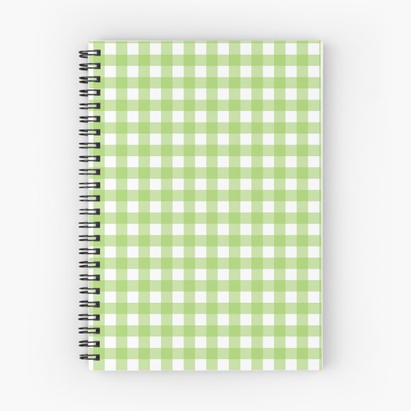 Item preview, Soft light green gingham check plaid stripes on white designed and sold by PrettywithColor.