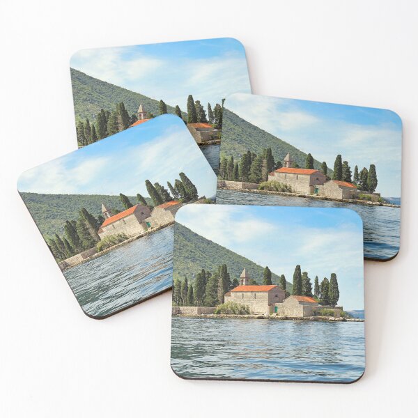 Item preview, Saint George monastery, Perast Bay of Kotor, Montenegro,summertime designed and sold by goceris.