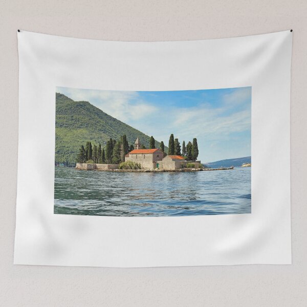Item preview, Saint George monastery, Perast Bay of Kotor, Montenegro,summertime designed and sold by goceris.