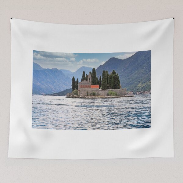 Item preview, Saint George monastery, Perast Bay of Kotor, Montenegro,summer season designed and sold by goceris.