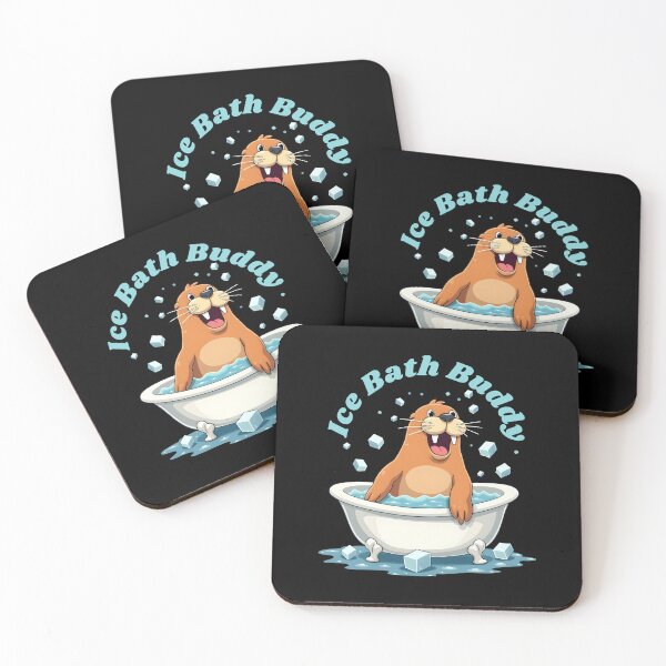 Item preview, Chilling Walrus Funny Ice Bath Cartoon Design designed and sold by IceBathDESIGNS.