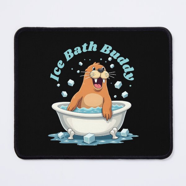 Item preview, Chilling Walrus Funny Ice Bath Cartoon Design designed and sold by IceBathDESIGNS.