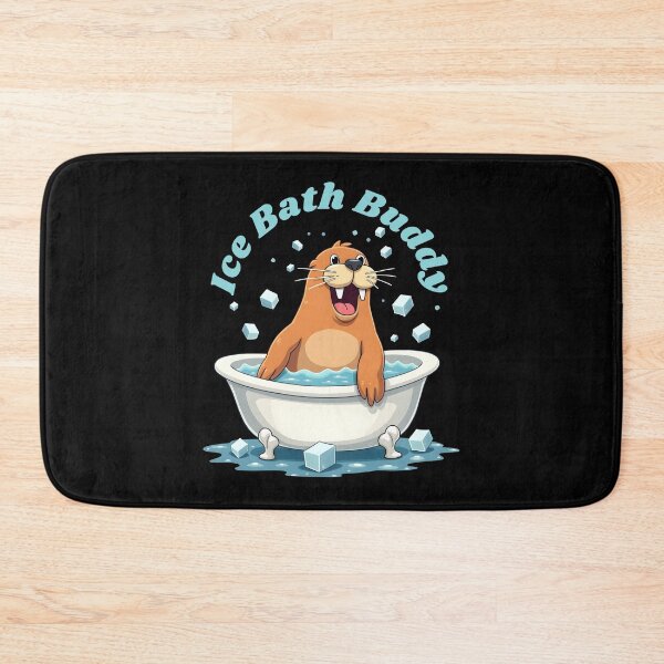 Item preview, Chilling Walrus Funny Ice Bath Cartoon Design designed and sold by IceBathDESIGNS.