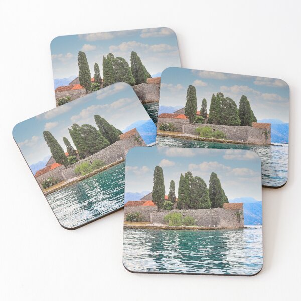 Item preview, Saint George monastery and old town Perast, Bay of Kotor, Montenegro designed and sold by goceris.