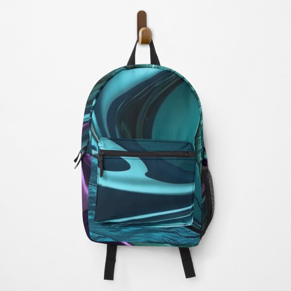 Item preview, Glossy Ocean Curves in Teal and Purple designed and sold by Harmonic_Layers.