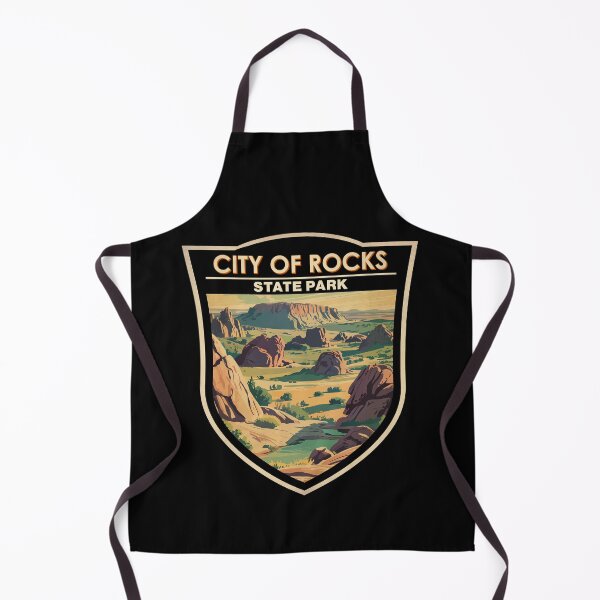 Item preview, City of Rocks State Park New Mexico Illustration Travel Art Badge designed and sold by KrisSidDesigns.