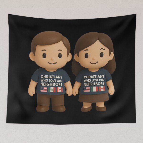 Item preview, "Christians Who Love Our Neighbors" - Chibi Duo designed and sold by MySheetMusicArt.