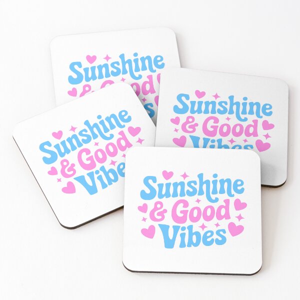 Item preview, Sunshine and Good Vibes! Pink And Blue Girly designed and sold by PMCreative.