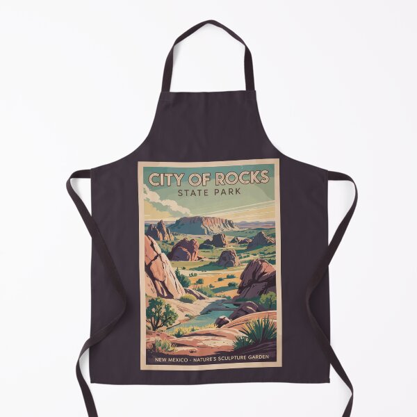 Item preview, City of Rocks State Park New Mexico Travel Art Vintage designed and sold by KrisSidDesigns.