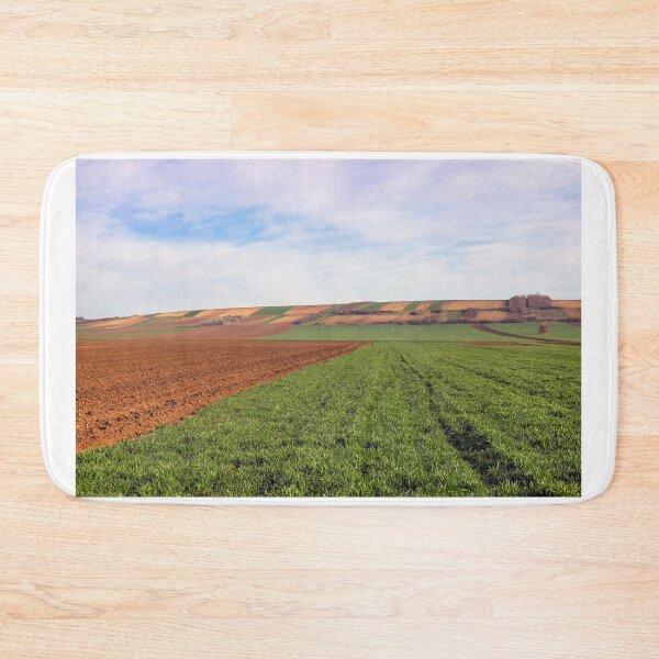 Item preview, Plowed and green wheat fields, agriculture,Voivodina, Serbia designed and sold by goceris.