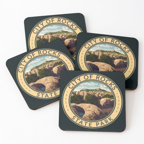 Item preview, City of Rocks State Park New Mexico Travel Art Badge designed and sold by KrisSidDesigns.