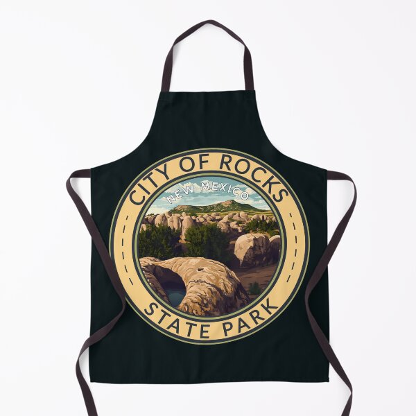 Item preview, City of Rocks State Park New Mexico Travel Art Badge designed and sold by KrisSidDesigns.