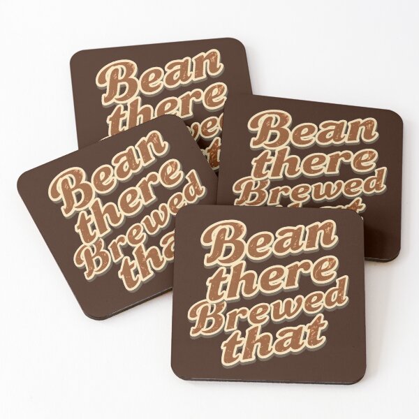 Item preview, Bean There Brewed That Funny Coffee Puns  designed and sold by DemureArtsy.