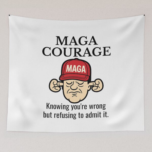Item preview, MAGA Courage Definition Satirical Political  designed and sold by The Junto Shop.