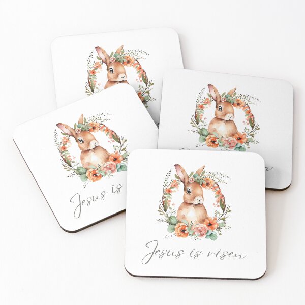 Item preview, Easter Design with Bunny, Jesus Is Risen Christian Item, Personalizable Cute Animal Design, Christian Gifts, Faith-Based Product designed and sold by InHisImageGifts.
