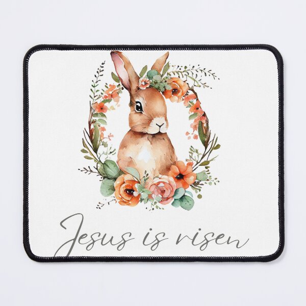 Item preview, Easter Design with Bunny, Jesus Is Risen Christian Item, Personalizable Cute Animal Design, Christian Gifts, Faith-Based Product designed and sold by InHisImageGifts.