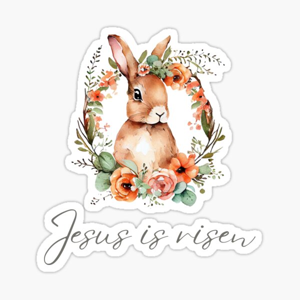Item preview, Easter Design with Bunny, Jesus Is Risen Christian Item, Personalizable Cute Animal Design, Christian Gifts, Faith-Based Product designed and sold by InHisImageGifts.