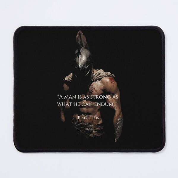Item preview, "A Man Is As Strong As What He Can Endure" - Stoicism Quote designed and sold by Patryk Wiatrowski.