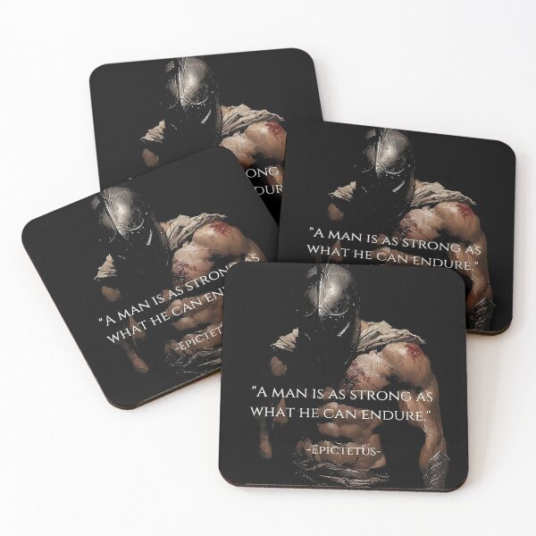 Item preview, "A Man Is As Strong As What He Can Endure" - Stoicism Quote designed and sold by Patryk Wiatrowski.