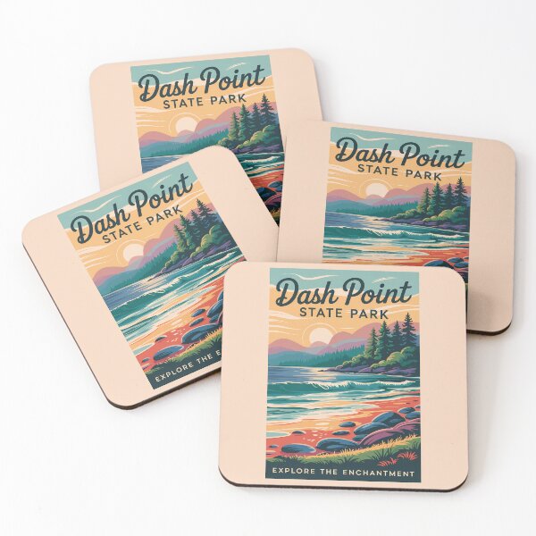 Item preview, Dash Point State Park Washington Travel Art Vintage designed and sold by KrisSidDesigns.