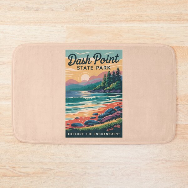 Item preview, Dash Point State Park Washington Travel Art Vintage designed and sold by KrisSidDesigns.