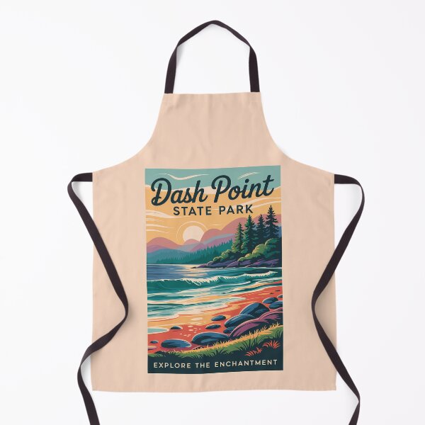 Item preview, Dash Point State Park Washington Travel Art Vintage designed and sold by KrisSidDesigns.