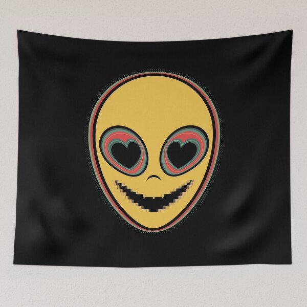 Item preview, Psychedelic Alien Face Raver designed and sold by MooonTees.