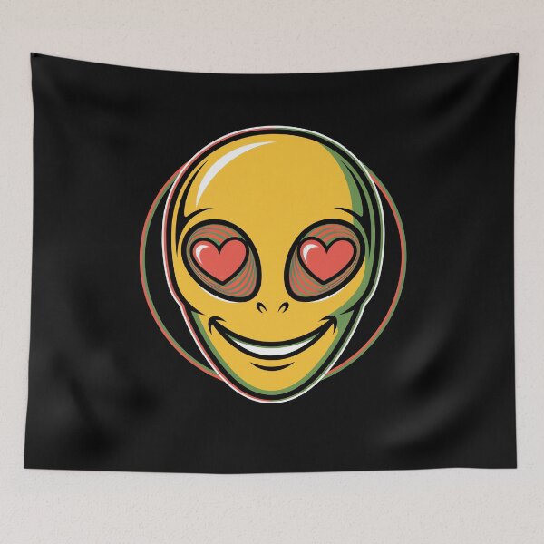 Item preview, Psychedelic Alien Face Raver designed and sold by MooonTees.