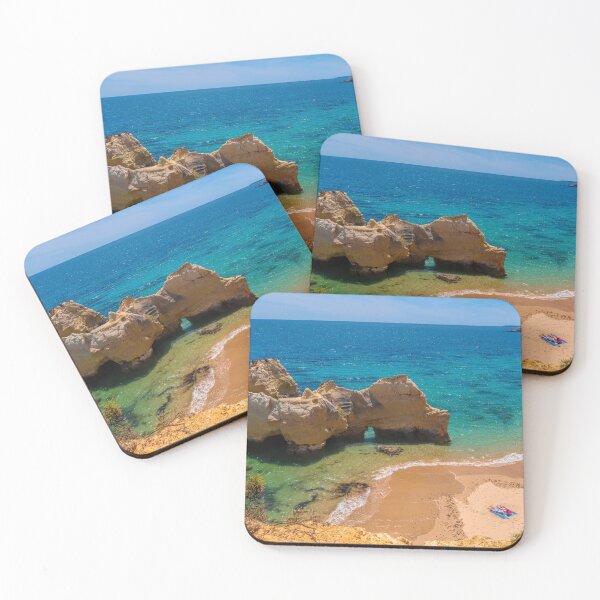 Item preview, Secluded Cove by the Ocean With Golden Sand and Clear Blue Sea designed and sold by acceleratorhams.