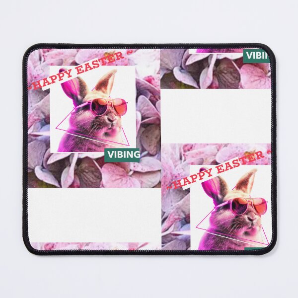 Item preview, HAPPY EASTER VIBING FUN FLOWER COLORFUL PINK BUNNY designed and sold by Shelbineshop.