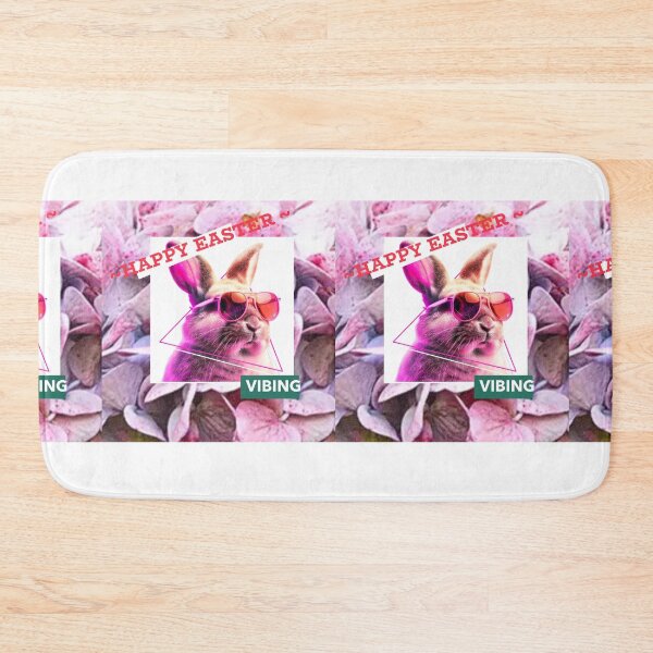 Item preview, HAPPY EASTER VIBING FUN FLOWER COLORFUL PINK BUNNY  designed and sold by Shelbineshop.