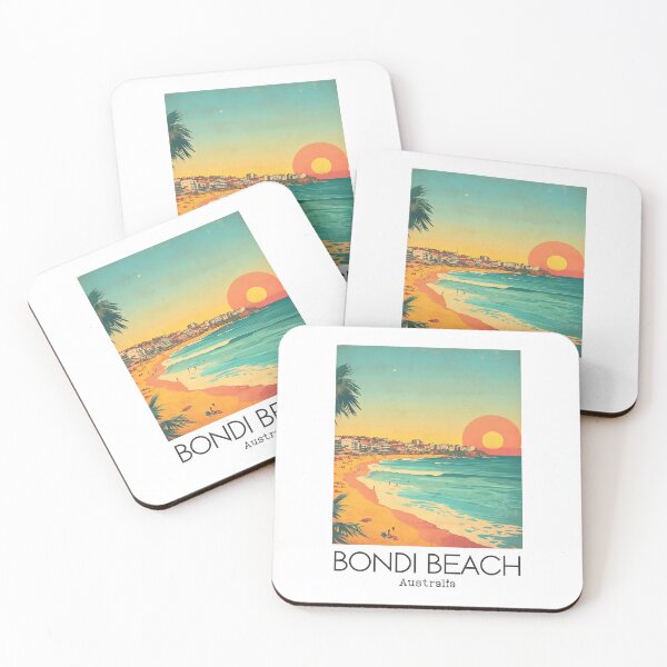 Item preview, A Vintage Illustration of Bondi Beach - Australia  designed and sold by GoodOldVintage.