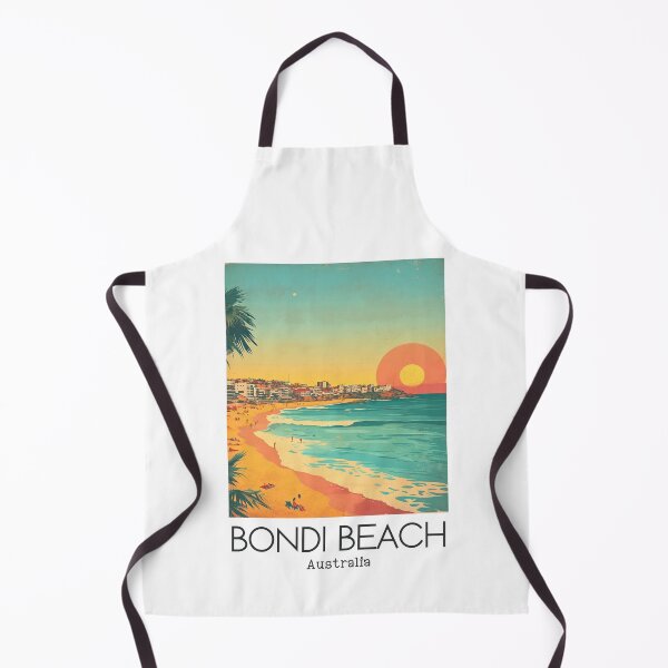 Item preview, A Vintage Illustration of Bondi Beach - Australia  designed and sold by GoodOldVintage.
