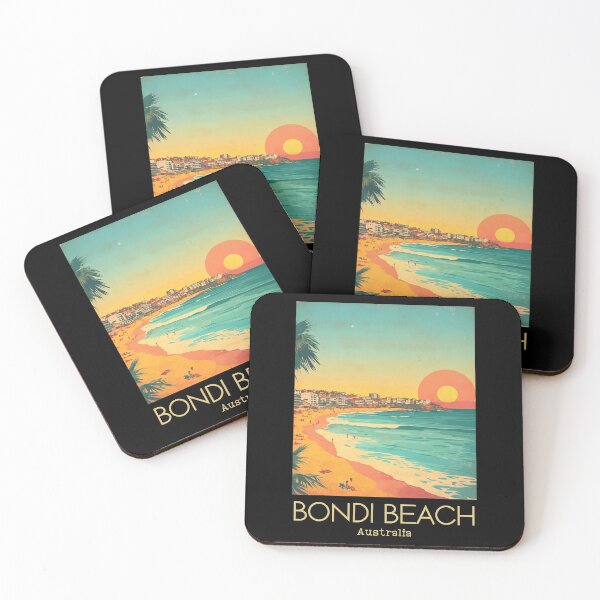 Item preview, A Vintage Illustration of Bondi Beach - Australia  designed and sold by GoodOldVintage.
