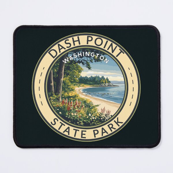 Item preview, Dash Point State Park Washington Travel Art Badge designed and sold by KrisSidDesigns.