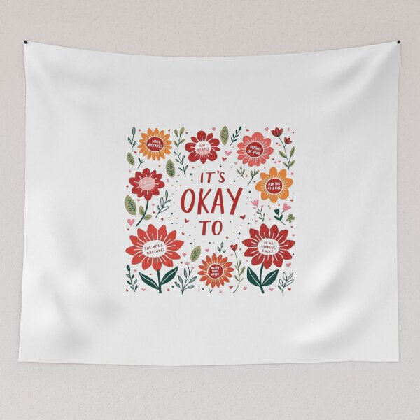 Item preview, It's Okay To - Boho Wildflowers, Positive Affirmations designed and sold by HEI DesignPartners.