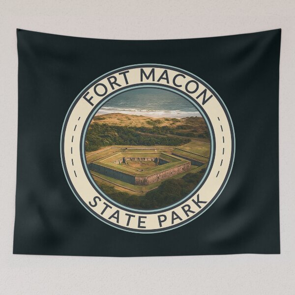 Item preview, Fort Macon State Park North Carolina Travel Art Badge designed and sold by KrisSidDesigns.