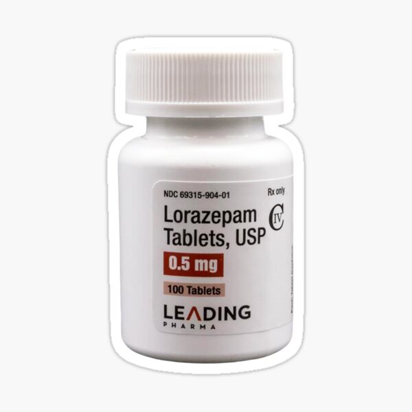 "Lorazepam White Lotus" Sticker for Sale by Katrinacrider53 | Redbubble