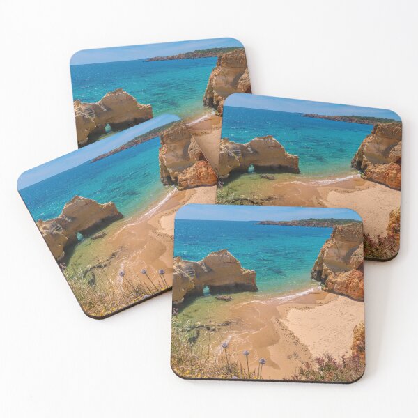 Item preview, Secluded Algarve Cove Golden Sand and Clear Blue Sea Portimão Portugal designed and sold by acceleratorhams.