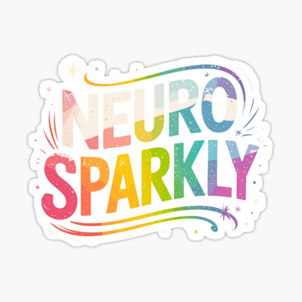 Item preview, NeuroSparkly  Colorful Neurodivergent Pride T-Shirt with Rainbow Glitter Effect designed and sold by designleon19.