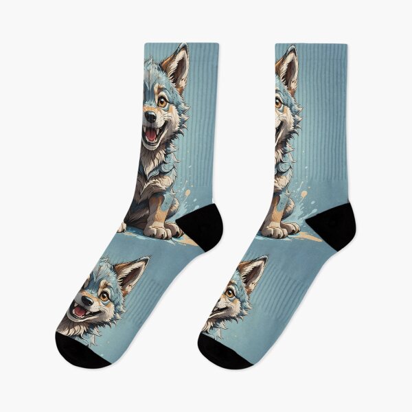 Item preview, Cartoon Wolf Pup designed and sold by Random Designs.