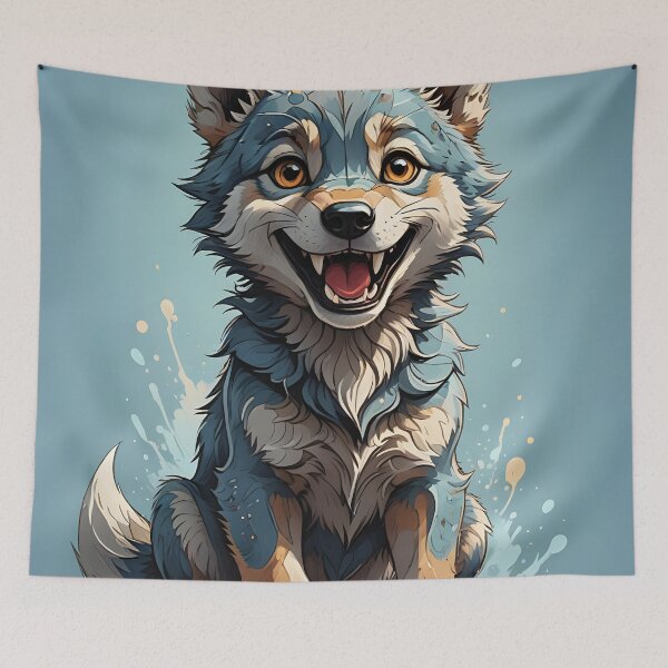Item preview, Cartoon Wolf Pup designed and sold by Random Designs.